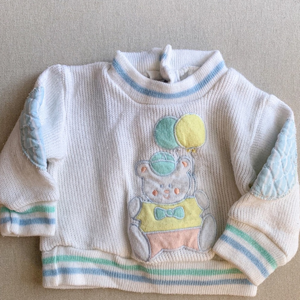 Vintage Small Steps Bear Sweatshirt| 6-9M| GUC